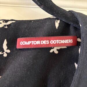 Comptoir des Cotonniers Black Sleeveless Butterfly Print Mini Dress – Parisian S